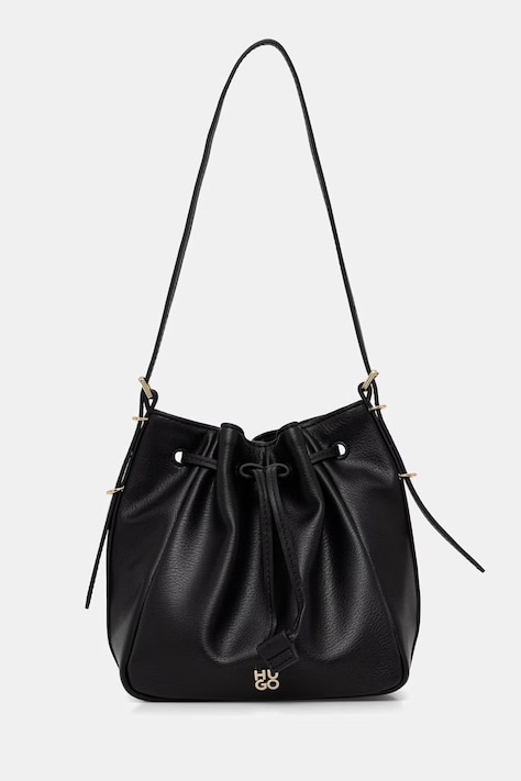 HUGO torebka worek damska z imitacji skóry Neeko PN_Drawstring czarna 50562993