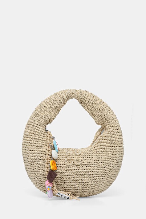 HUGO torebka rogal damska Zeya_Handbag beżowa 50563034