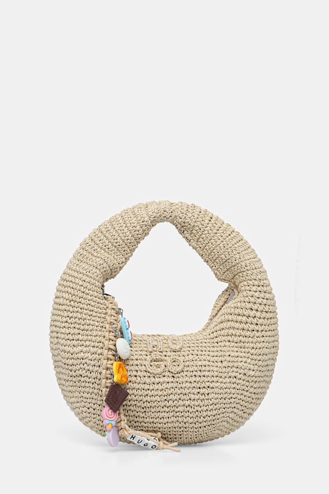 HUGO torebka rogal damska Zeya_Handbag beżowa 50563034