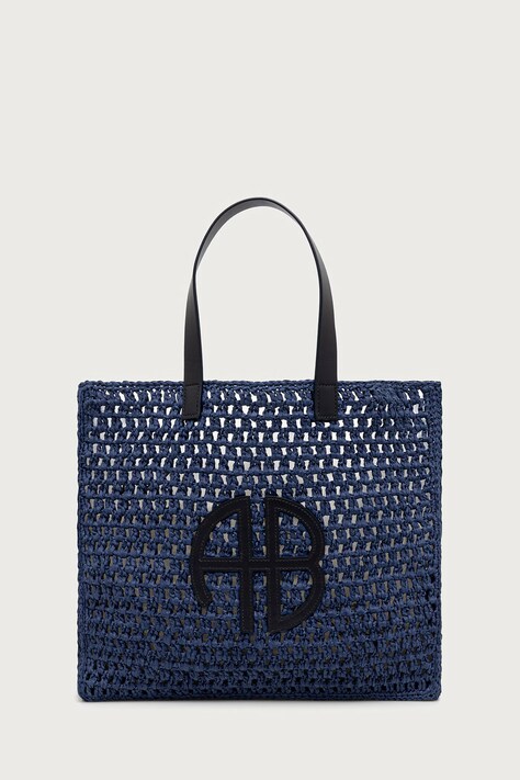 Anine Bing LARGE RIO TOTE - MARINE BLUE geantă shopper pentru femei împletită albastră A.13.11832.WHD20