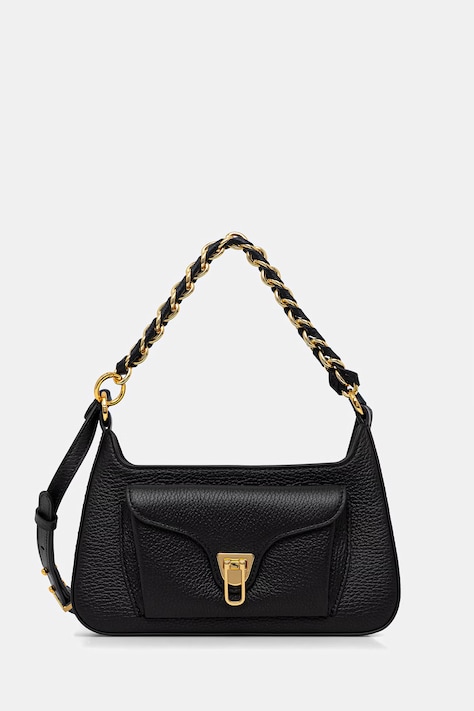 Coccinelle torebka skórzana kolor czarny E1 TFK 12 02 01