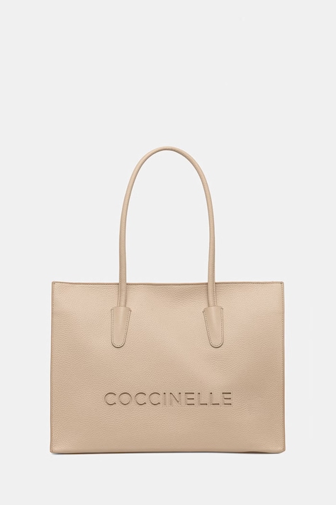 Coccinelle torebka shopper damska skórzana beżowa E1 UAK 11 01 01
