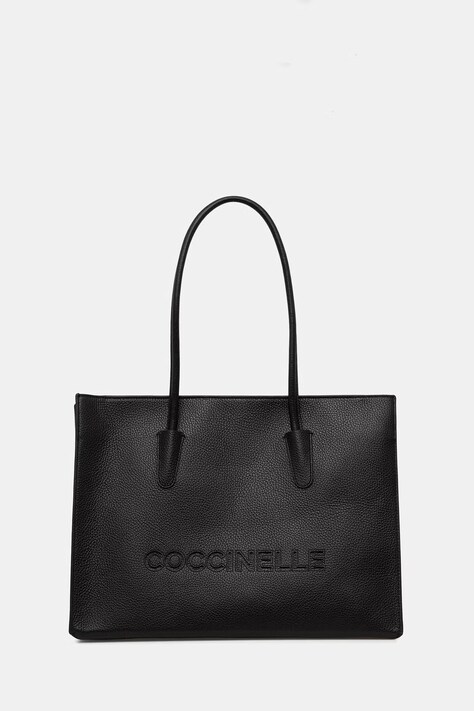 Coccinelle torebka shopper damska skórzana czarna E1 UAK 11 01 01