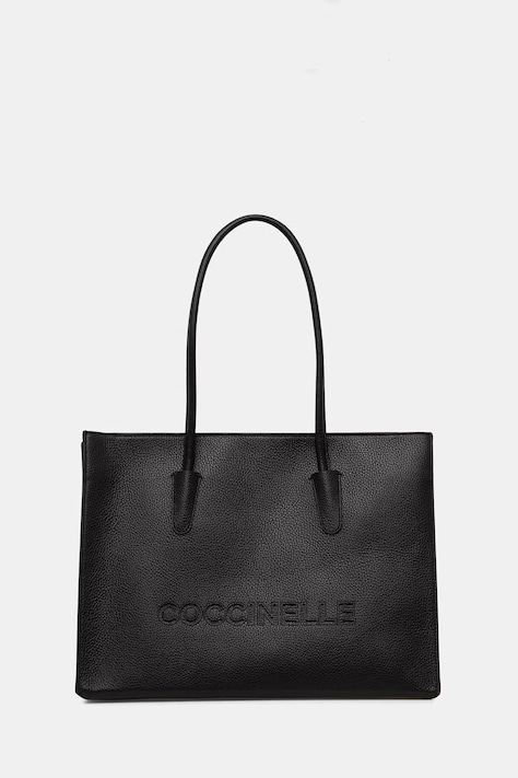 Coccinelle torebka shopper damska skórzana czarna E1 UAK 11 01 01