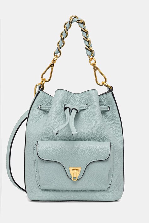 Coccinelle torebka skórzana kolor turkusowy E1 TFK 23 03 01