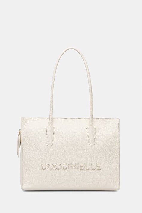 Coccinelle torebka skórzana kolor beżowy E1 UAK 11 02 01