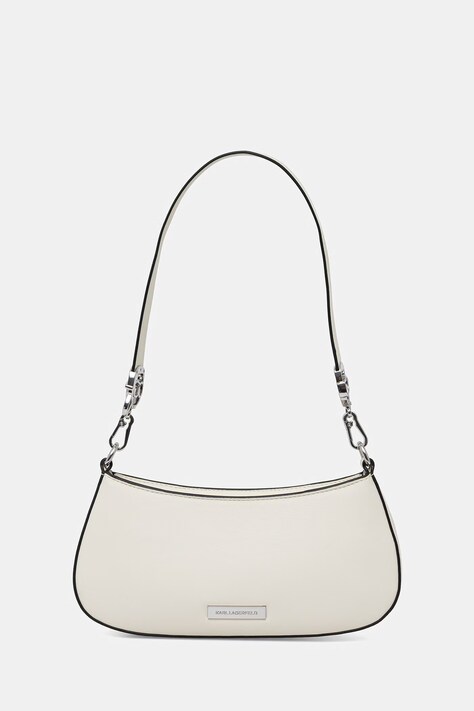 Karl Lagerfeld torebka bagietka damska z imitacji skóry IKON beżowa B2W30180