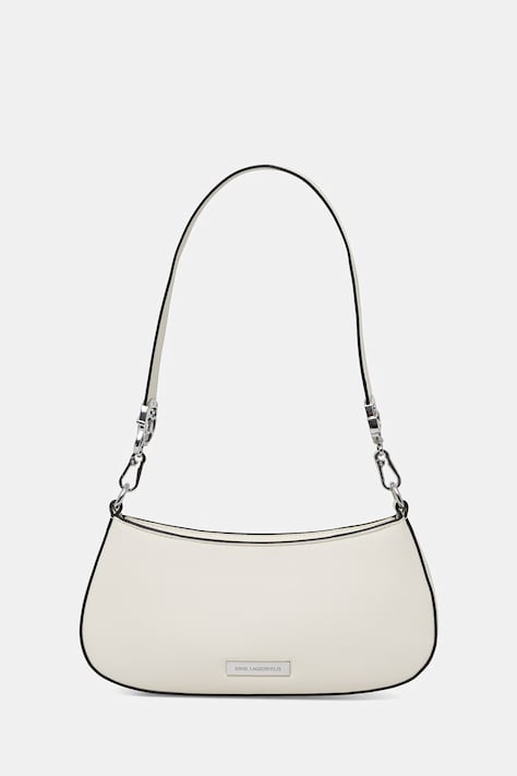 Karl Lagerfeld torebka bagietka damska z imitacji skóry IKON beżowa B2W30180