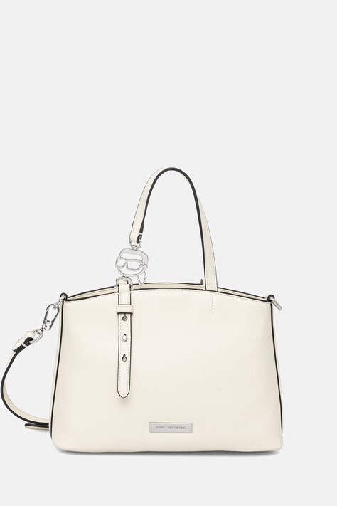 Karl Lagerfeld torebka tote damska z imitacji skóry IKON beżowa B2W30058