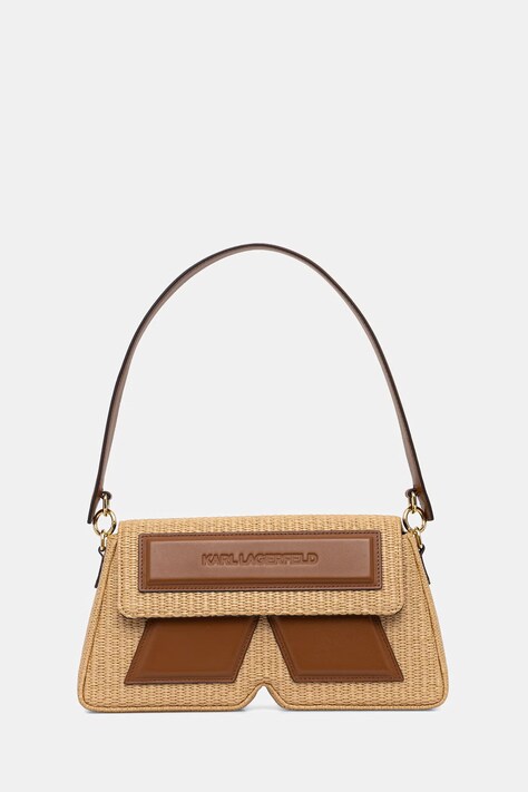 Karl Lagerfeld torebka bagietka damska skórzana IKON/K beżowa B2W30023