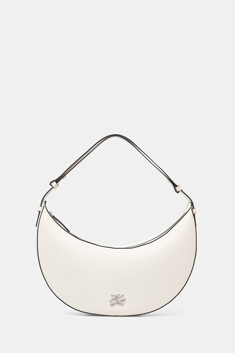 Karl Lagerfeld torebka rogal damska skórzana K/AUTOGRAPH beżowa B2W30236