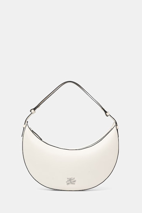 Karl Lagerfeld torebka rogal damska skórzana K/AUTOGRAPH beżowa B2W30236