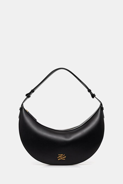 Karl Lagerfeld torebka rogal damska skórzana K/AUTOGRAPH czarna B2W30236