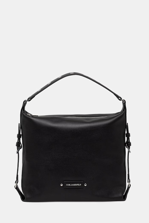 Karl Lagerfeld τσάντα shopper γυναικεία δερμάτινη K/EYELETS μαύρη B2W30086