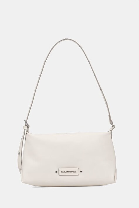 Karl Lagerfeld torebka bagietka damska skórzana K/EYELETS beżowa B2W30087