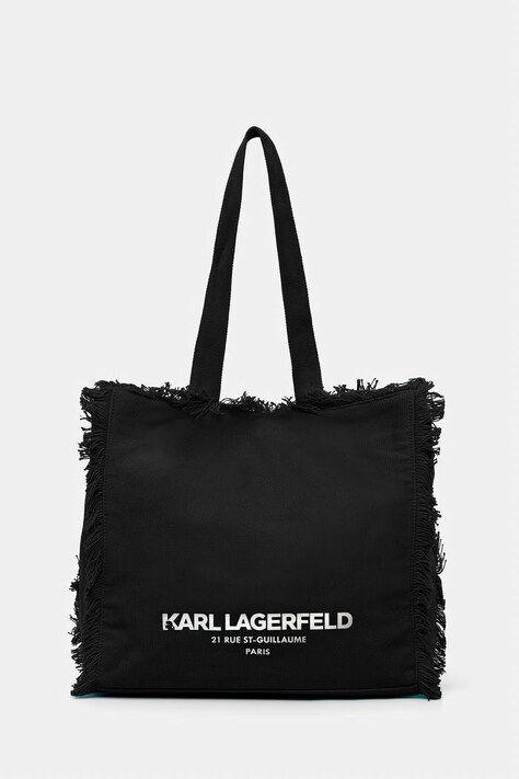 Karl Lagerfeld torebka tote damska bawełniana K/RSG czarna B2W50021