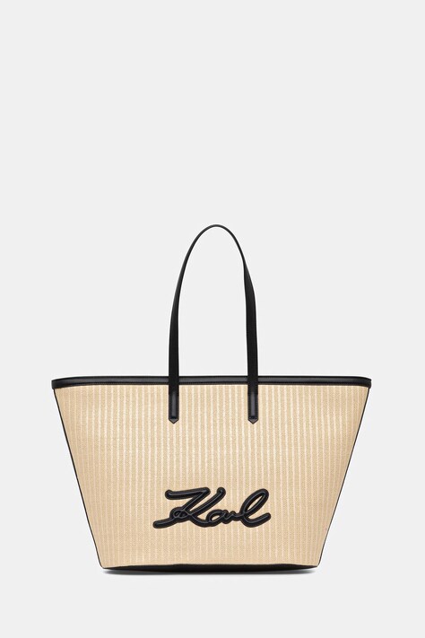 Karl Lagerfeld kabelka typu shopper dámska K/SIGNATURE béžová B2W30088