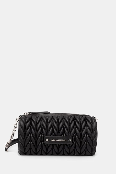 Karl Lagerfeld torebka damska z imitacji skóry K/WEAVE czarna B2W30279