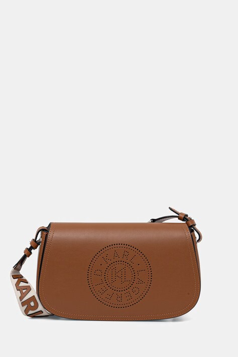 Karl Lagerfeld torebka dziecięca skórzana K/CIRCLE brązowa B2W30015