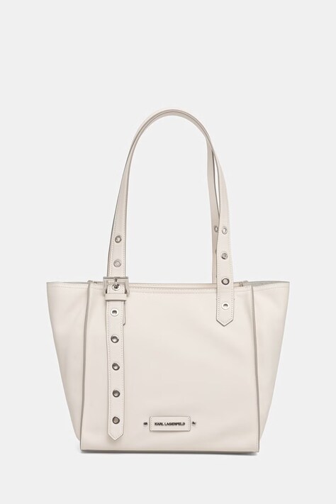 Karl Lagerfeld torebka tote damska skórzana K/EYELETS beżowa B2W30085