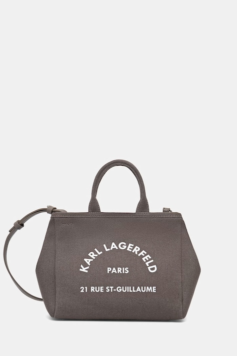 Karl Lagerfeld чанта crossbody дамска от памук K/RSG CONV. виолетова B2W50003
