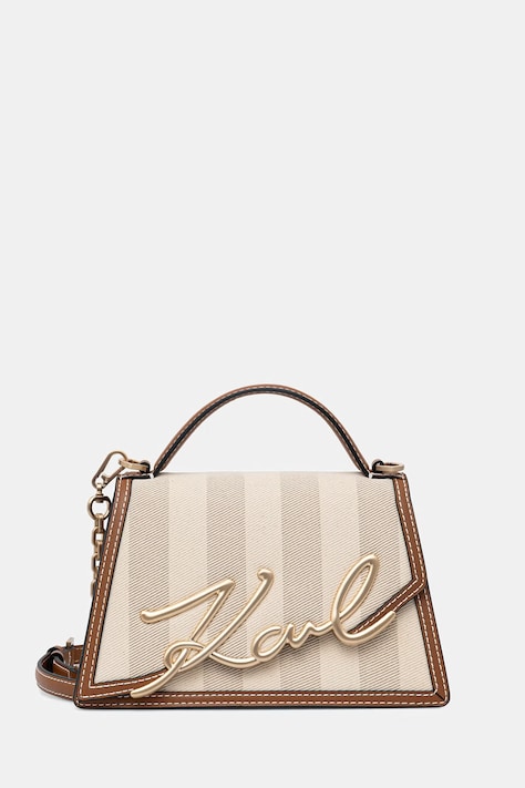 Karl Lagerfeld dámská kabelka přes rameno K/SIGNATURE 2.0 béžová B2W30227