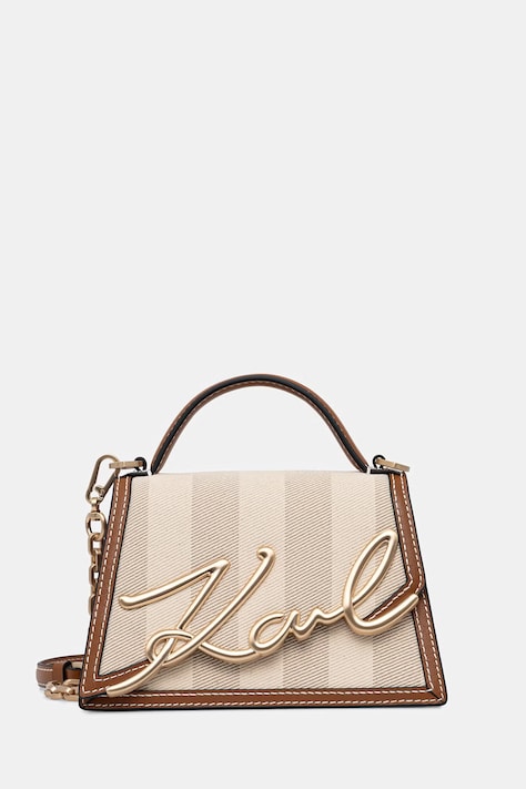 Karl Lagerfeld dámská kabelka přes rameno K/SIGNATURE 2.3 béžová B2W30228