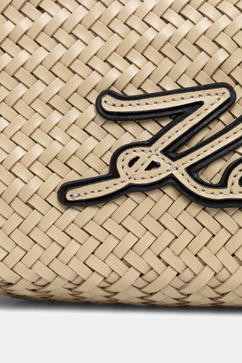 Karl Lagerfeld сумка-тоут жіноча шкіряна K/SIGNATURE — SS26-TOD2JS, бежевий — фото 4