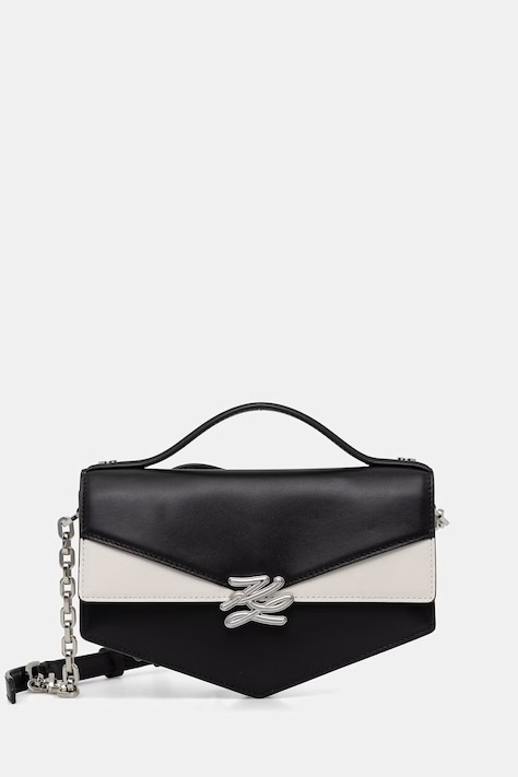 Karl Lagerfeld torebka crossbody damska skórzana Karl Lagerfeld Studio czarna B2W30256