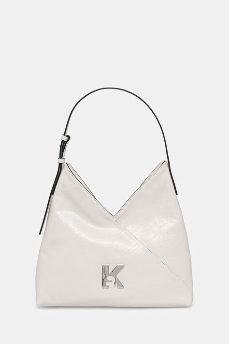 Δερμάτινη τσάντα Karl Lagerfeld Jeans χρώμα: άσπρο, B1W30187