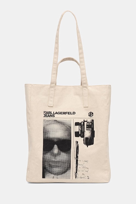 Karl Lagerfeld Jeans torebka kolor beżowy B2W50046