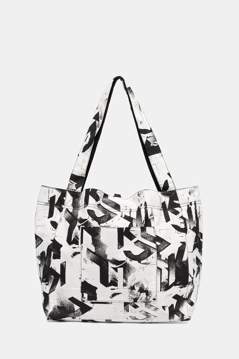 Karl Lagerfeld Jeans torebka dwustronna kolor biały B2W50047