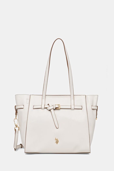 U.S. Polo Assn. torebka crossbody damska skórzana GUILDFORD beżowa BEU2G9067WVP