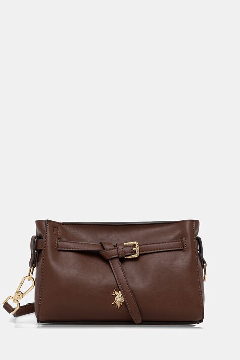 U.S. Polo Assn. listonoszka damska z imitacji skóry GUILDFORD brązowa BEU2G9070WVP