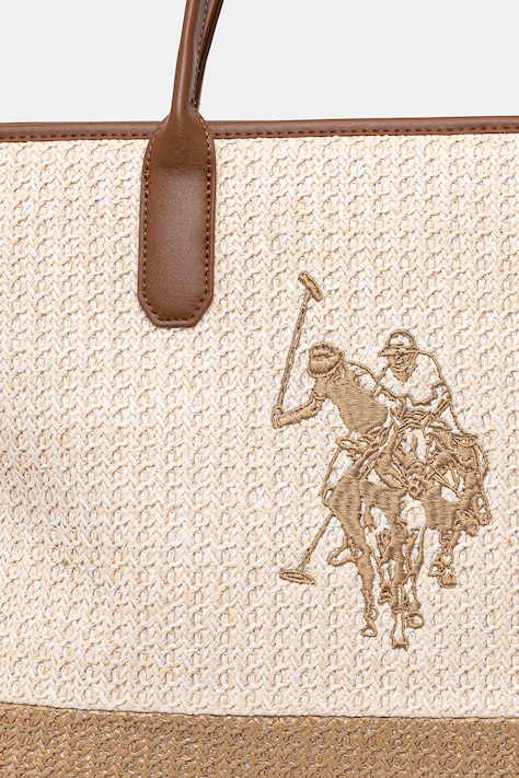 U.S. Polo Assn. сумка-шопер жіноча плетена — SS26-TOD2LL, бежевий — фото 4