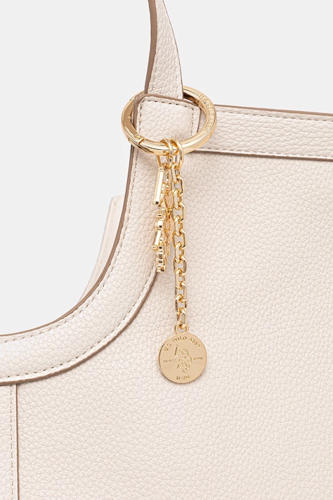 U.S. Polo Assn. сумка-шопер жіноча зі штучної шкіри LAWSON — SS26-TOD2LT, бежевий — фото 4