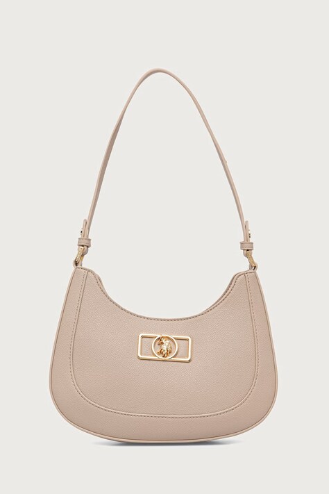 U.S. Polo Assn. Torebka hobo damska z imitacji skóry JONES beżowa BEUJ89081WVP