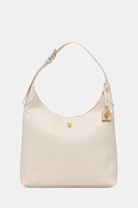 U.S. Polo Assn. torebka damska z imitacji skóry JONES beżowa BEUJE9096WVP