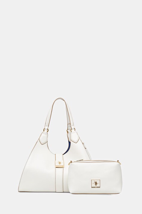 U.S. Polo Assn. torebka shopper damska z imitacji skóry MARGARET beżowa BEUMF9043WVP