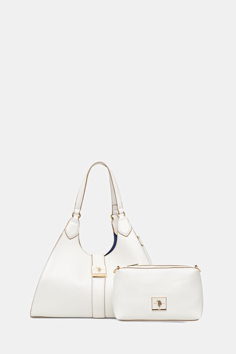 U.S. Polo Assn. torebka shopper damska z imitacji skóry MARGARET beżowa BEUMF9043WVP