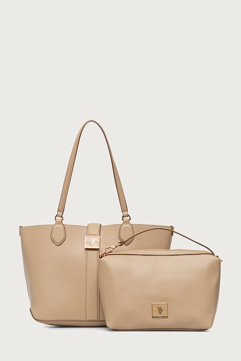 U.S. Polo Assn. Geantă shopper pentru femei cu imitație de piele MARGARET maro BEUMF9044WVP