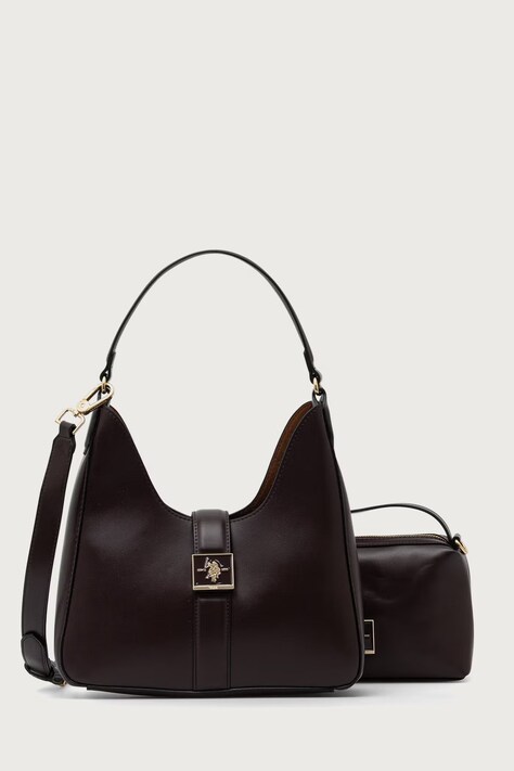 U.S. Polo Assn. Torebka crossbody damska z imitacji skóry MARGARET brązowa BEUMF9045WVP