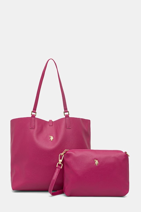 Τσάντα δυο όψεων U.S. Polo Assn. ROGERSVILLE χρώμα: ροζ, BEURR9097WVP