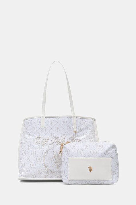 U.S. Polo Assn. torebka shopper damska SURREY beżowa BEUSU9092WIP