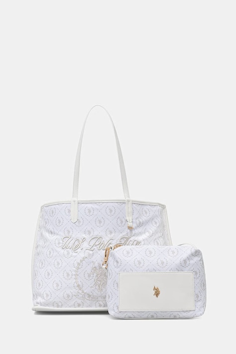 U.S. Polo Assn. torebka shopper damska SURREY beżowa BEUSU9092WIP