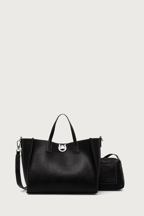 U.S. Polo Assn. Torebka shopper damska z imitacji skóry MIDDLETON czarna BIU0M8869WVP