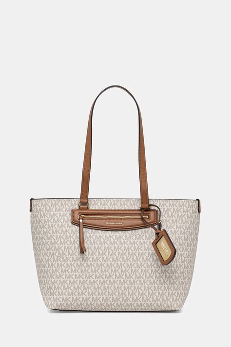 MICHAEL Michael Kors torebka shopper damska z imitacji skóry beżowa 30S6GTVT2B