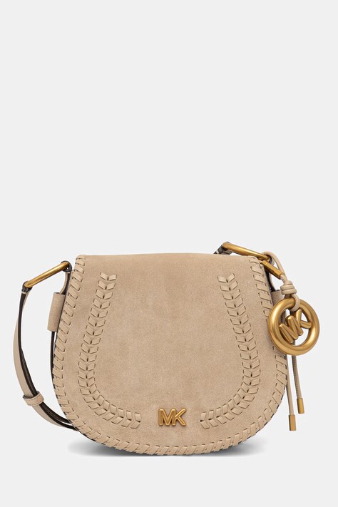 MICHAEL Michael Kors Torebka crossbody damska zamszowa beżowa 30S6AQ5M6O