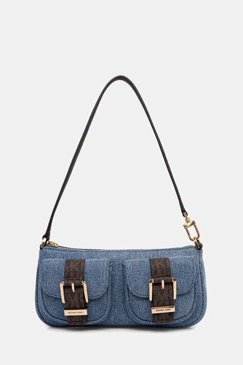 MICHAEL Michael Kors torebka damska bawełniana niebieska 32S6GZCU1C