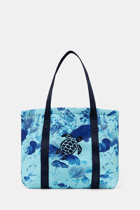 Vilebrequin torebka shopper damska BAGSIB turkusowa BSBE0238